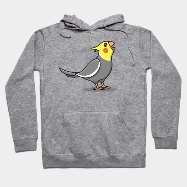 Cute Screaming Cockatiel Cartoon Hoodie by Catalyst Labs